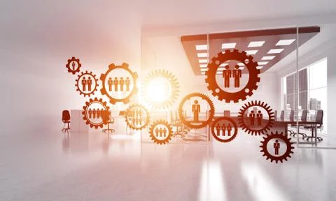 Networking and wireless connection as concept for effective modern business Stock Illustration