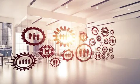Networking and wireless connection as concept for effective modern business Stock Illustration
