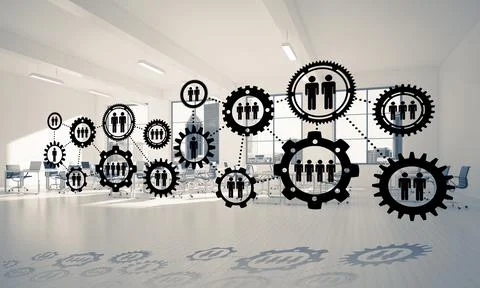 Networking and wireless connection as concept for effective modern business Stock Illustration
