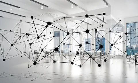 Networking and wireless connection as concept for effective modern business Stock Photos