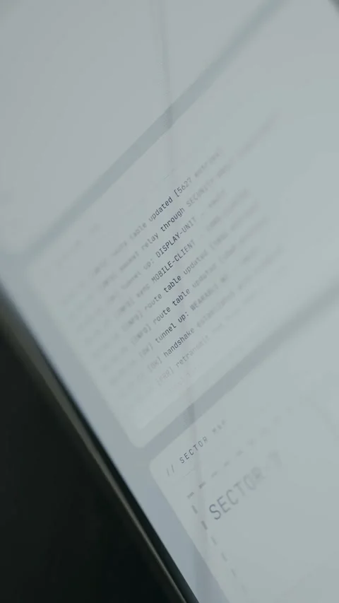 Networking application diagnostic log output messages Vídeo Stock 335485595