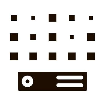 Networking Artificial Big Data Center glyph icon イラスト素材