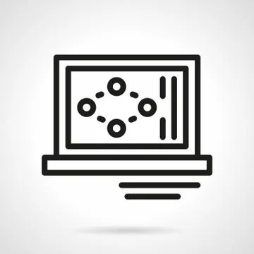 Networking black line design vector icon 스톡 일러스트