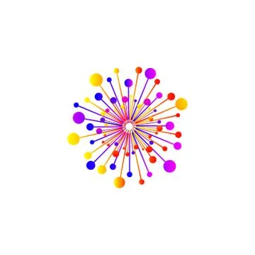 Networking colorful icon Stock Illustration