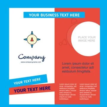 Networking Company Brochure Template. Vector Busienss Template 库存插图