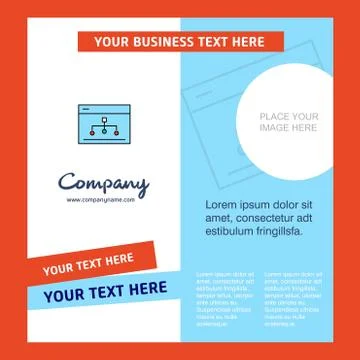 Networking  Company Brochure Template. Vector Busienss Template イラスト素材