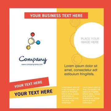 Networking Company Brochure Template. Vector Busienss Template イラスト素材