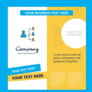 Networking Company Brochure Template. Vector Busienss Template Stock Illustration