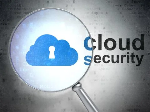 Networking concept: Cloud With Keyhole and Cloud Security with o Stock Illustration