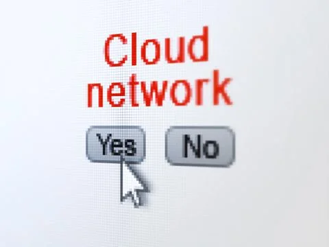 Networking concept: Cloud Network on digital computer screen Stock Illustration