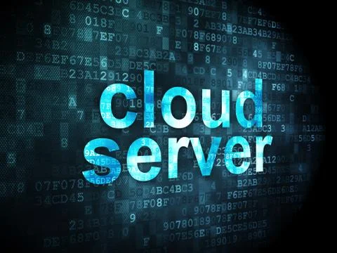 Networking concept: Cloud Server on digital background Stock Illustration