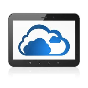 Networking concept: Cloud on tablet pc computer Illustrazione stock