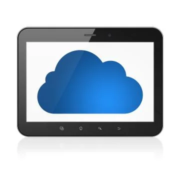 Networking concept: Cloud on tablet pc computer Illustrazione stock