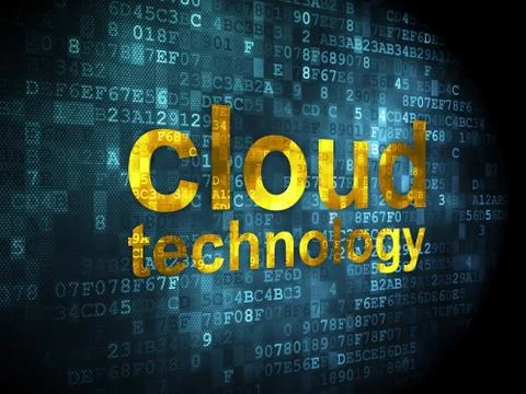 Networking concept: Cloud Technology on digital background Stock Illustration