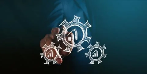 Networking concept, global technology and business concept Stock Photos