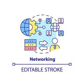 Networking concept icon Stock Illustration