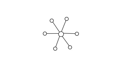 Networking concept. line icon animation on transparent background. Stock Footage 305009222