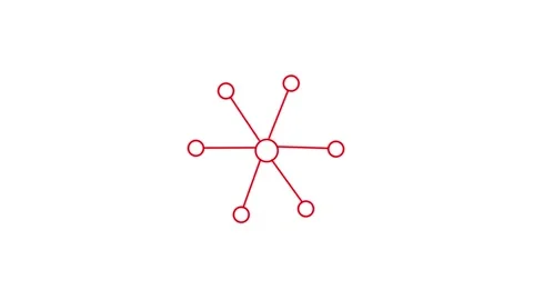 Networking concept. line icon animation on transparent background. Stock Footage 305009223