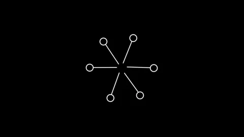 Networking concept. line icon animation on transparent background. Stock Footage 305009224