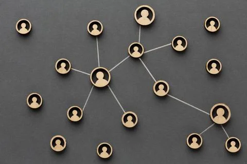 Networking concept still life composition Illustrazione stock