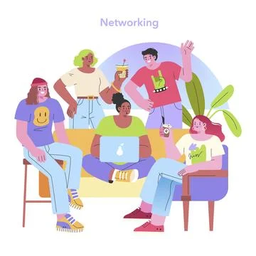 Networking concept. Vector illustration Stock Illustration
