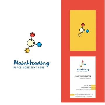 Networking Creative Logo and business card. vertical Design Vector 스톡 일러스트