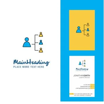 Networking Creative Logo and business card. vertical Design Vector イラスト素材