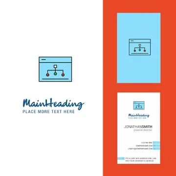 Networking  Creative Logo and business card. vertical Design Vector 库存插图