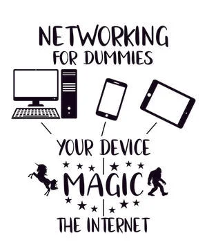 Networking For Dummies - Magic Internet Stock Illustration