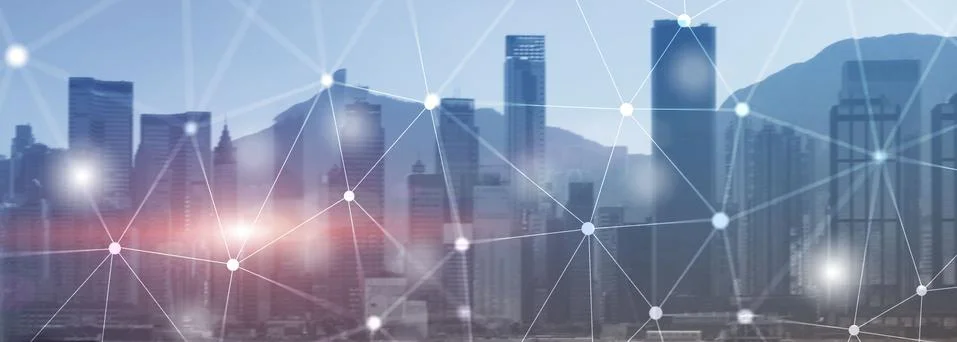Networking fast wireless internet concept iot network telecommunication 5g Foto stock