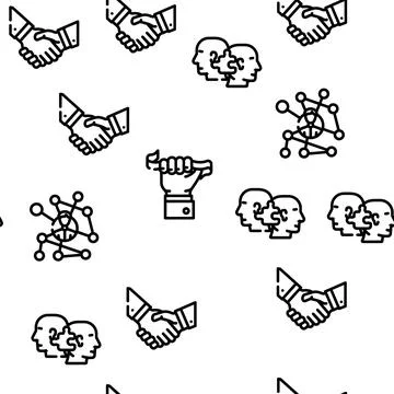 Networking Global Communication Vector Seamless Pattern イラスト素材