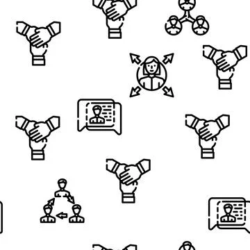 Networking Global Communication Vector Seamless Pattern Stock Illustration