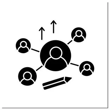 Networking glyph icon Stock Illustration