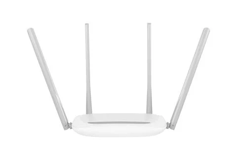 Networking hardware - Wi-Fi router. Isolated Stock Photos