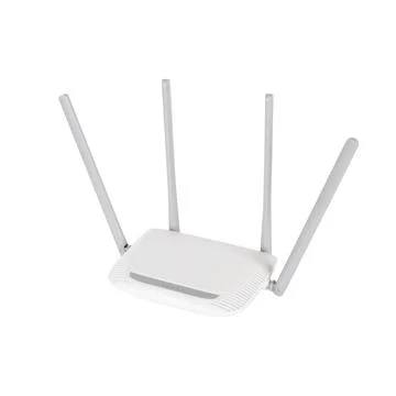 Networking hardware - Wi-Fi router. Isolated Stock Photos