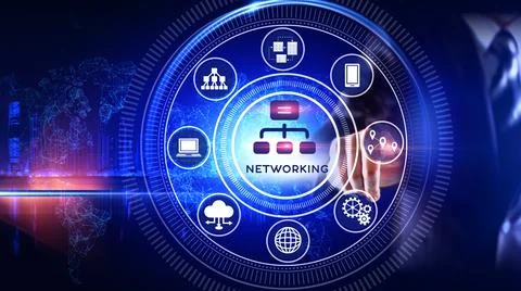 Networking Icon Concept 스톡 일러스트