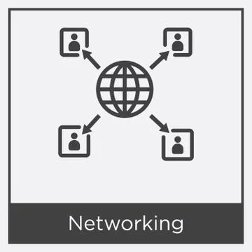 Networking icon isolated on white background Free Stock Illustration