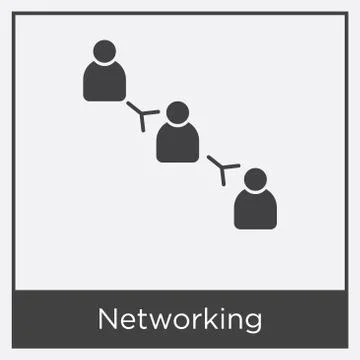 Networking icon isolated on white background Free Stock Illustration