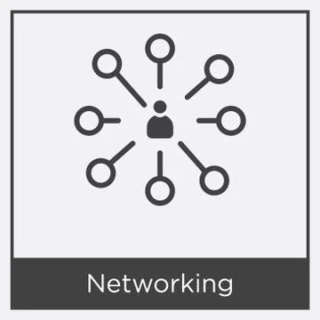 Networking icon isolated on white background 無料イラスト素材