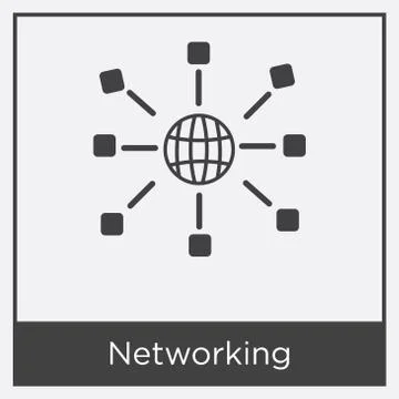 Networking icon isolated on white background Illustrazione stock gratuita
