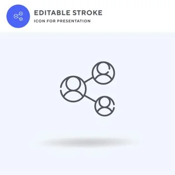 Networking icon vector, filled flat sign, solid pictogram isolated on white 库存插图