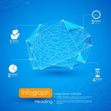 Networking Infographic Background Stock Illustration