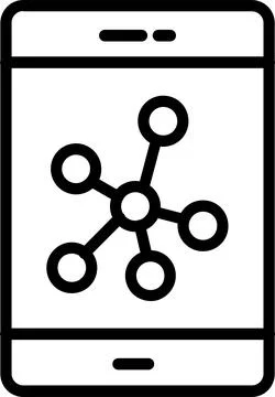 Networking Line Icon Design Stock Illustration