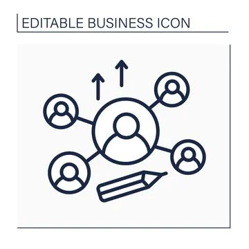 Networking line icon Stock Illustration