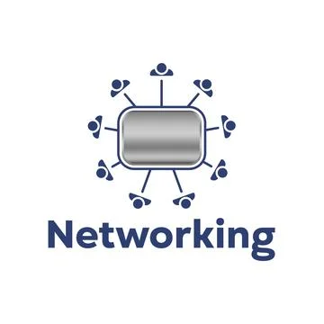 Networking logo design Stock Illustration