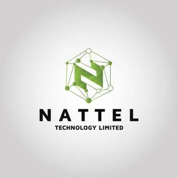 Networking logo, letter vector design イラスト素材