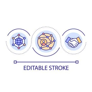 Networking loop concept icon Stock Illustration