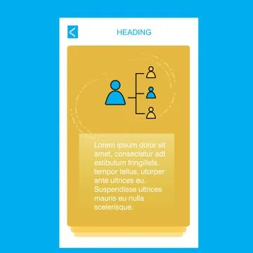 Networking mobile vertical banner design design. Vector 库存插图