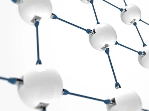 Networking, Network cables, LAN cables, Interconnection Stock Illustration