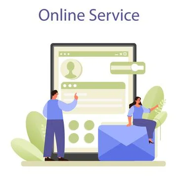 Networking online service or platform. Employees collaboration Stock Illustration